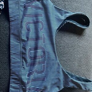 Victoria's Secret Blue and White Striped Sports Bra